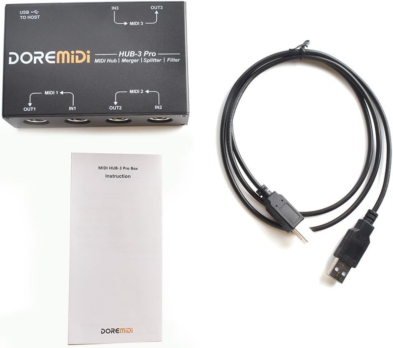 DOREMiDi MIDI HUB-3 Pro box Support MIDI Routing Filtering Merging Splitting (HUB-3 Pro) - Image 3